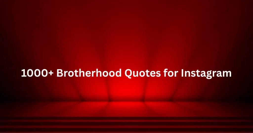 1000+ Brotherhood Quotes for Instagram